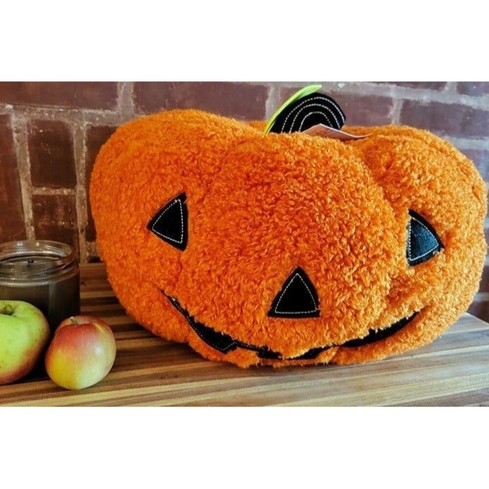 NWT Plush Halloween Decorative Pumpkin Pillow